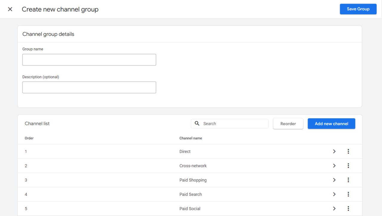 Nhóm kênh tùy chỉnh