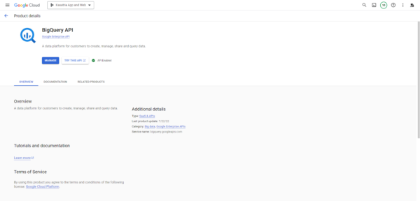 kết nối GA4 với BigQuery